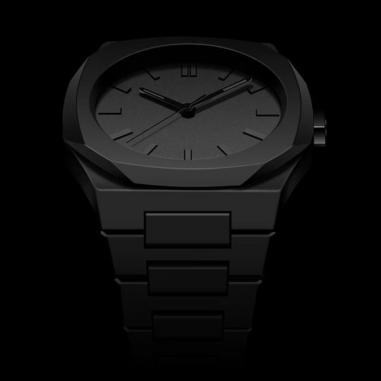 Aura Luxury Black Stainless Steel Arabic Waterpoof Watch