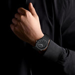 Aura Luxury Black Stainless Steel Arabic Waterpoof Watch